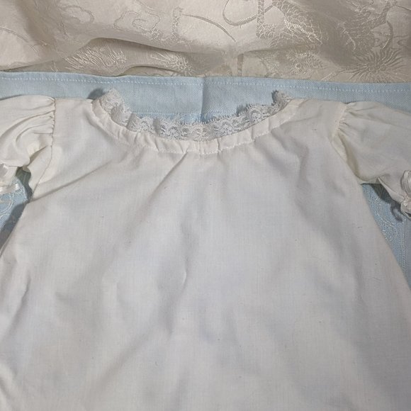 American Girl Doll Pleasant Co. Felicity Night Shift Gown White Lace Trim 1993 - Picture 7 of 8